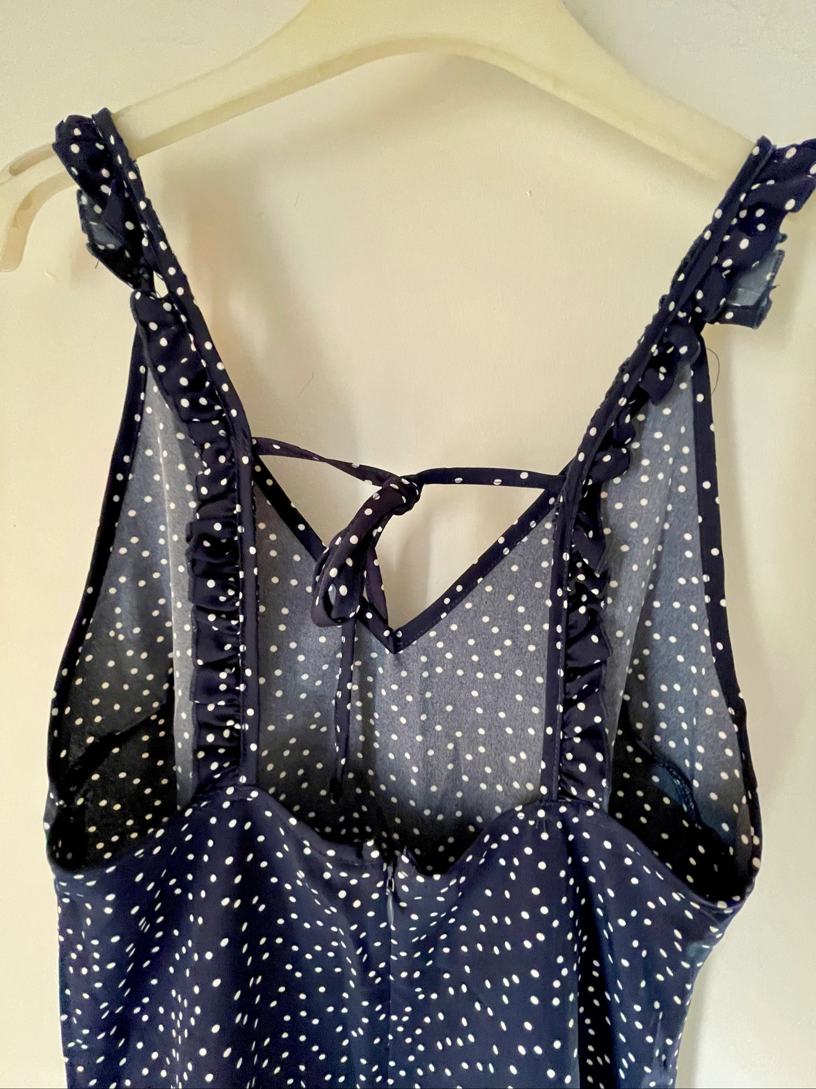 Navy blue polka dot dress – photo 4